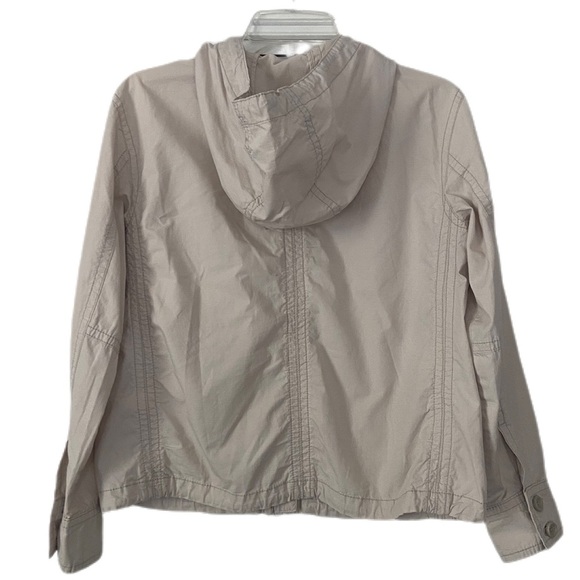 GAP Utility Jacket Light Tan Hood Long Sleeve With Buttons Pockets Size XS - Picture 2 of 12